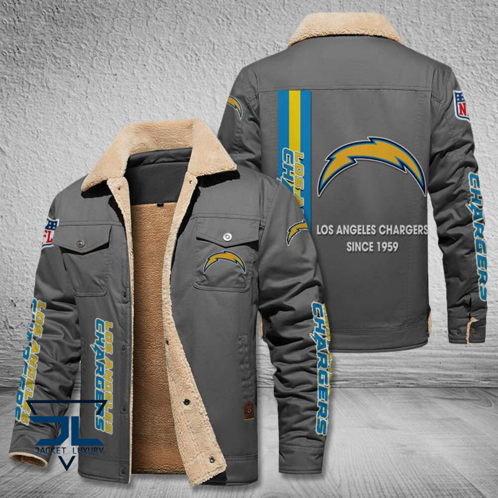 Los Angeles Chargers NFL Style Fleece Thermal Cotton Jacket For Fans