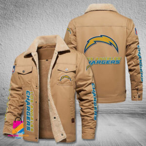 Los Angeles Chargers NFL Style Fleece Thermal Cotton Jacket For Fans