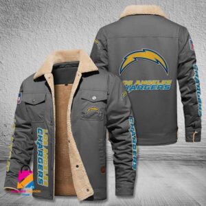 Los Angeles Chargers NFL Style Fleece Thermal Cotton Jacket For Fans