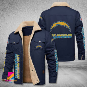 Los Angeles Chargers NFL Style Fleece Thermal Cotton Jacket For Fans
