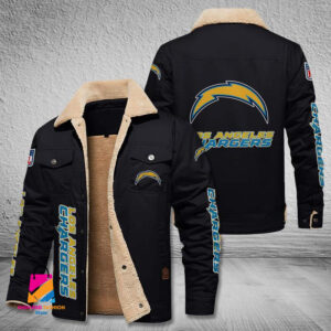 Los Angeles Chargers NFL Style Fleece Thermal Cotton Jacket For Fans