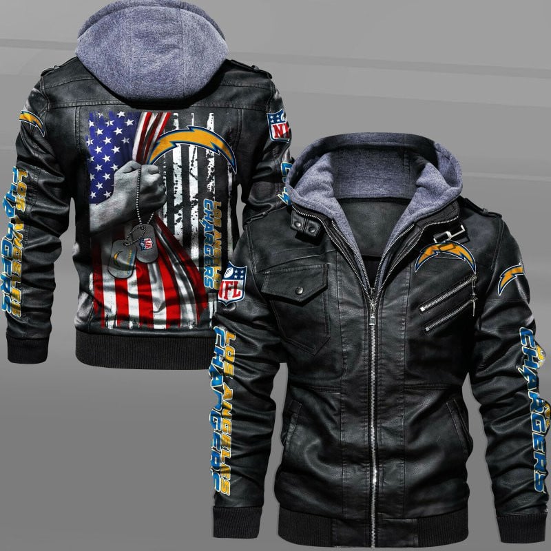 Los Angeles Chargers NFL Style Leather Jacket For Fan
