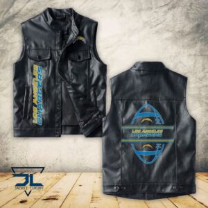 Los Angeles Chargers NFL Style Sleeveless Leather Jacket For Fans