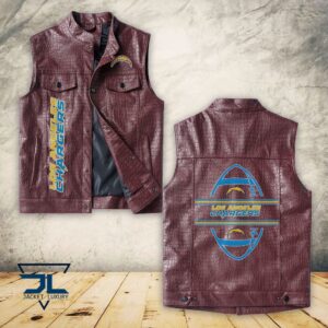 Los Angeles Chargers NFL Style Sleeveless Leather Jacket For Fans
