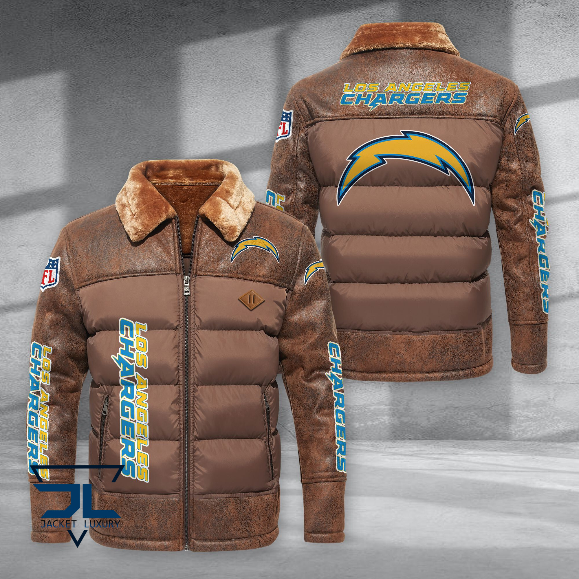 Los Angeles Chargers NFL Style Puffer Jacket For Fans