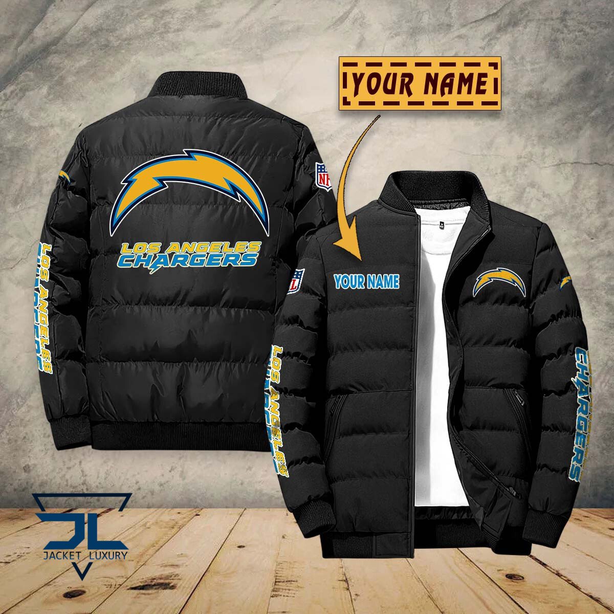 Los Angeles Chargers NFL Style Puffer Jacket For Fans