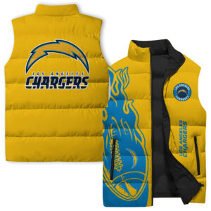 Los Angeles Chargers NFL Style Sleeveless Puffer Jacket For Fans
