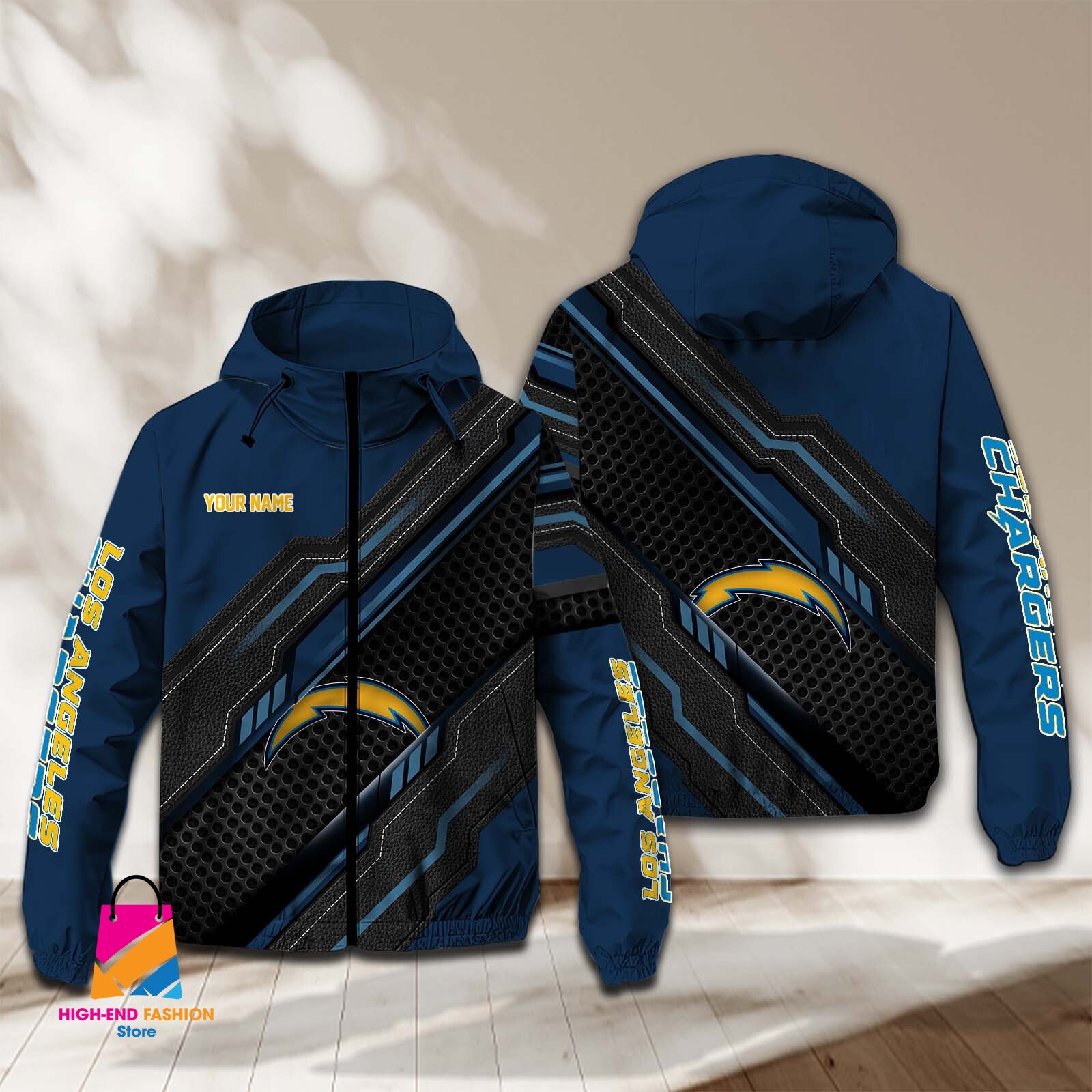 Los Angeles Chargers NFL Style Windbreaker Jacket For Fans