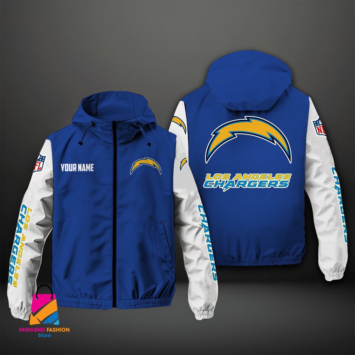 Los Angeles Chargers NFL Style Windbreaker Jacket For Fans