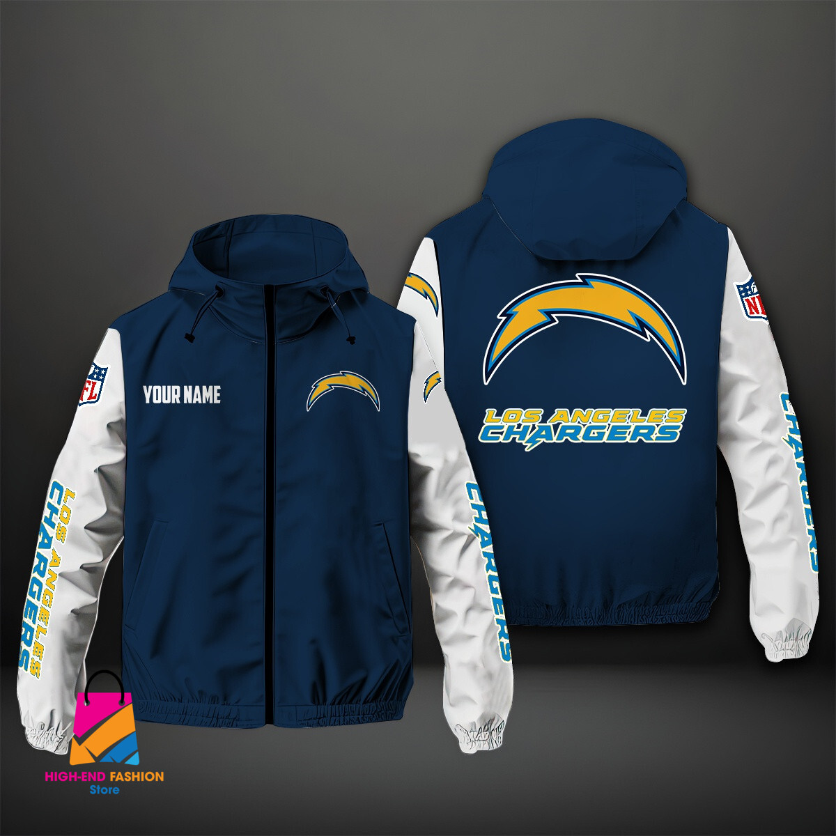 Los Angeles Chargers NFL Style Windbreaker Jacket For Fans