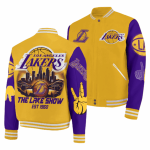 Los Angeles Lakers NBA Style Baseball Jacket For Fans