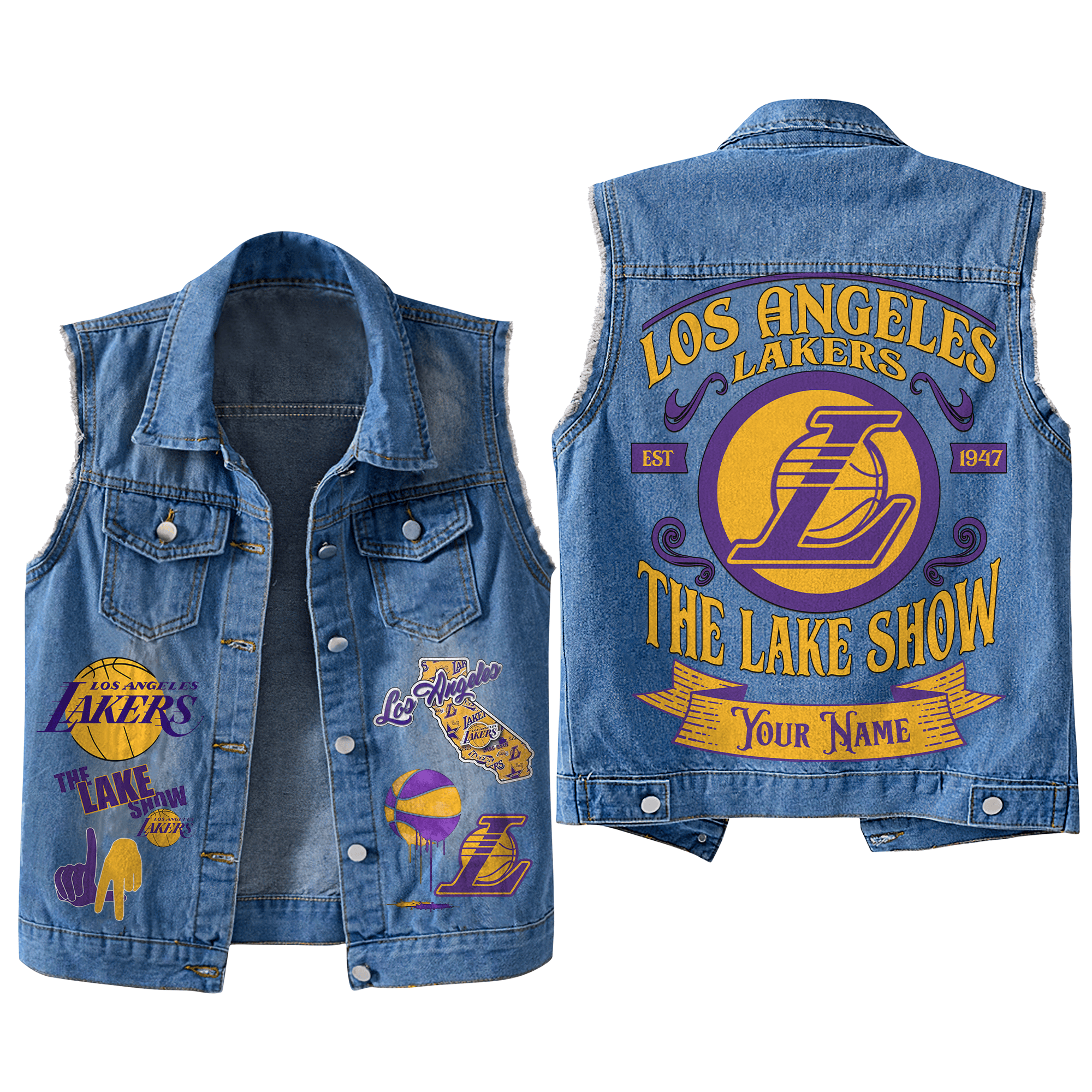 Los Angeles Lakers NBA Style Sleeveless Jacket For Fans