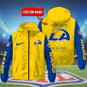 Los Angeles Rams NFL Personalized Style Windbreaker Jacket For Fans