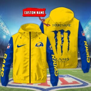 Los Angeles Rams NFL Personalized Style Windbreaker Jacket For Fans