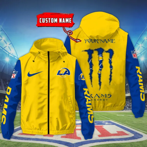 Los Angeles Rams NFL Personalized Style Windbreaker Jacket For Fans