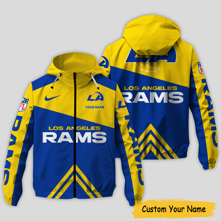 Los Angeles Rams NFL Personalized Style Windbreaker Jacket For Fans