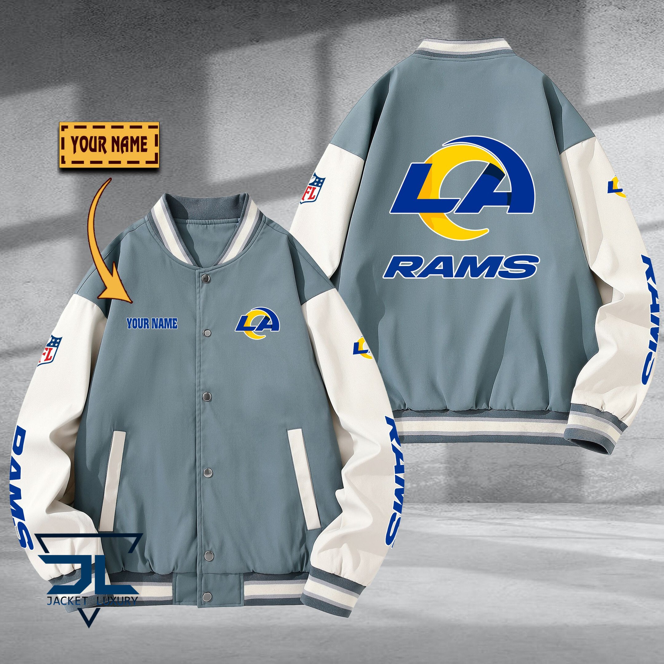 Los Angeles Rams NFL Style Baseball Jacket For Fan