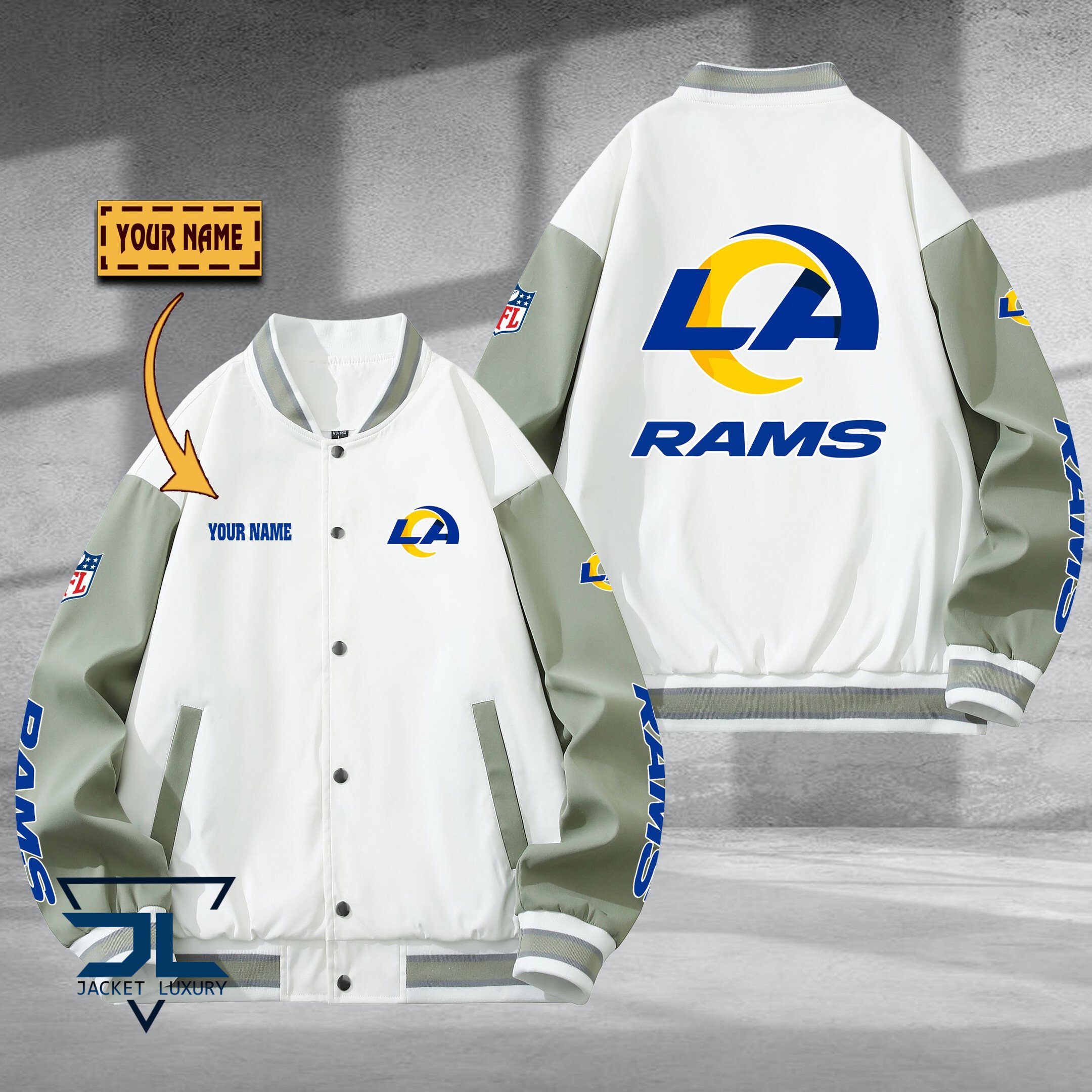 Los Angeles Rams NFL Style Baseball Jacket For Fan