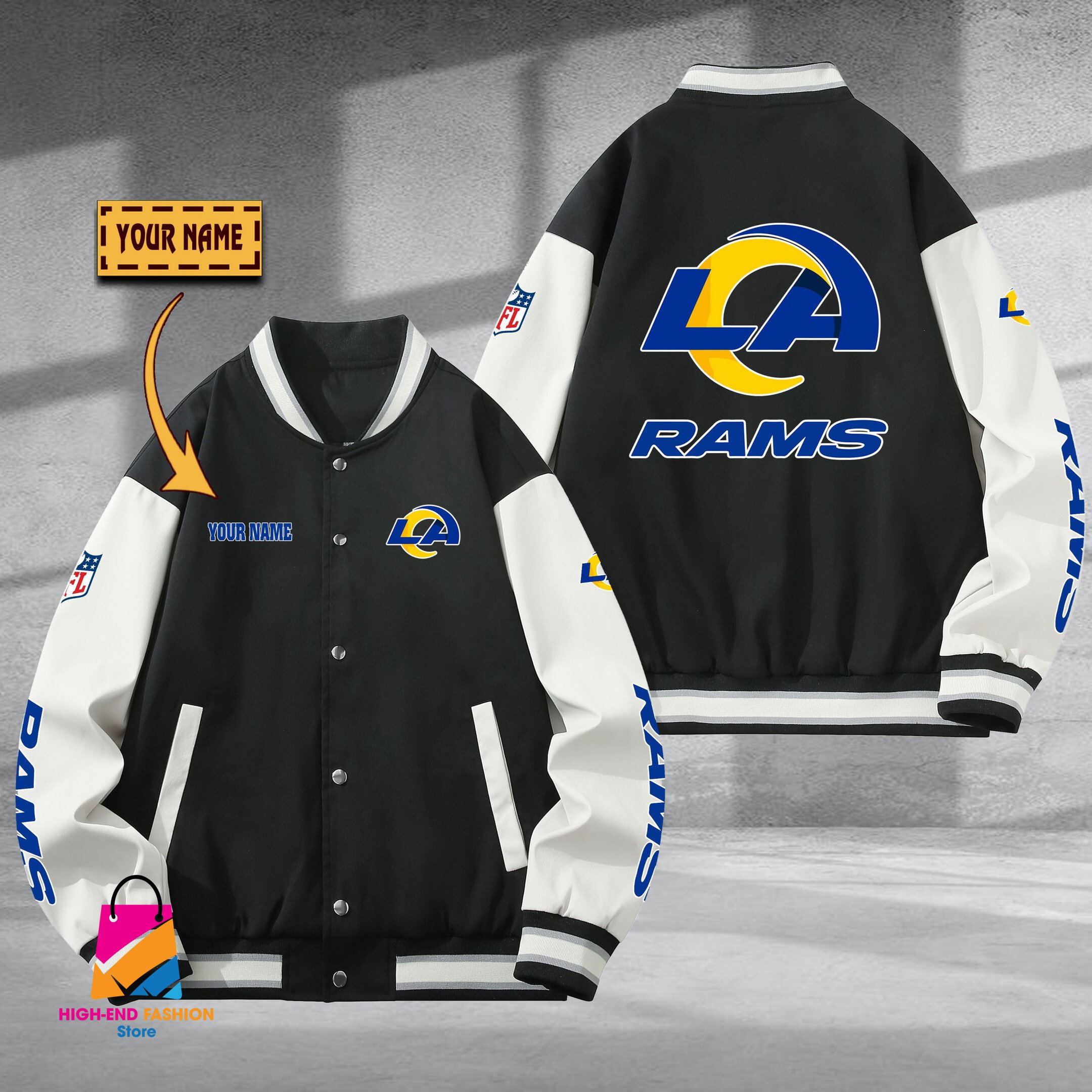 Los Angeles Rams NFL Style Baseball Jacket For Fan