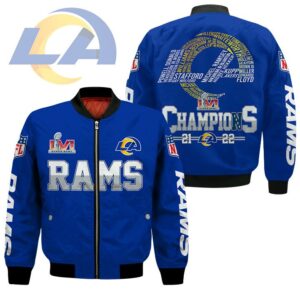 Los Angeles Rams NFL Style Bomber Jacket For Fans