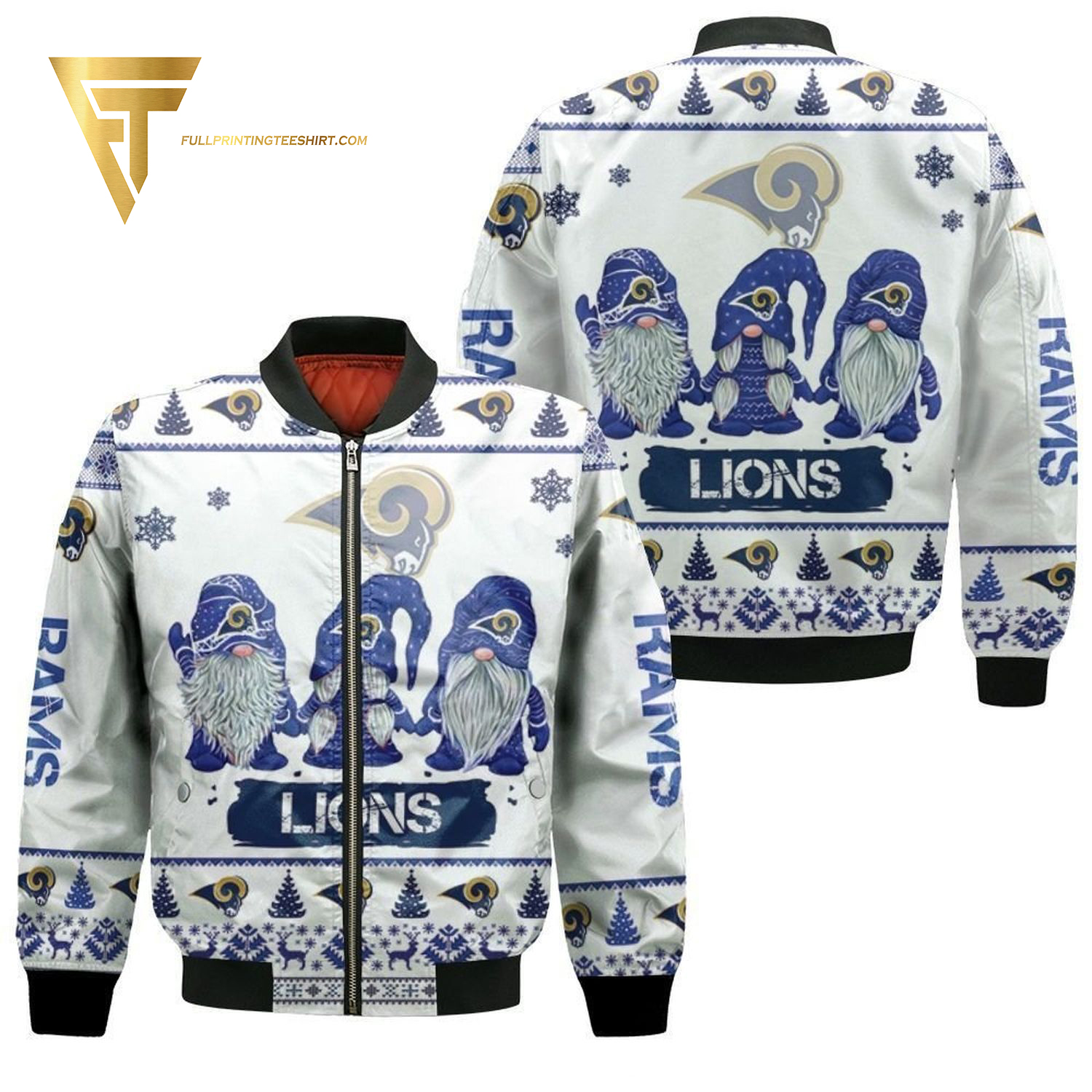 Los Angeles Rams NFL Style Bomber Jacket For Fans