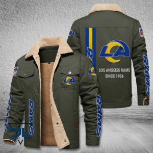 Los Angeles Rams NFL Style Fleece Thermal Cotton Jacket For Fans