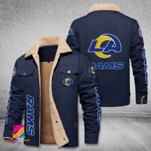 Los Angeles Rams NFL Style Fleece Thermal Cotton Jacket For Fans