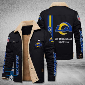 Los Angeles Rams NFL Style Fleece Thermal Cotton Jacket For Fans