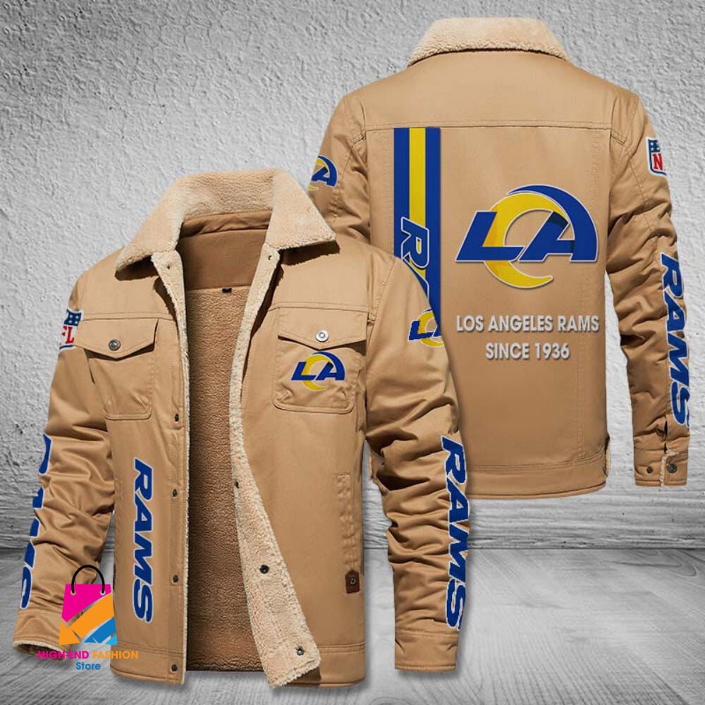 Los Angeles Rams NFL Style Fleece Thermal Cotton Jacket For Fans