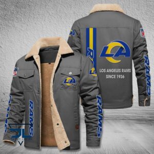 Los Angeles Rams NFL Style Fleece Thermal Cotton Jacket For Fans