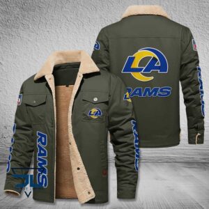 Los Angeles Rams NFL Style Fleece Thermal Cotton Jacket For Fans