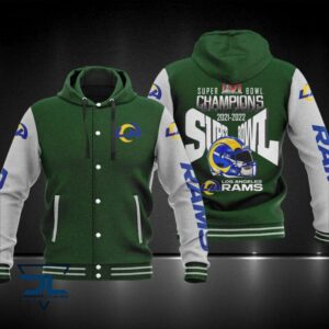 Los Angeles Rams NFL Style Hooded Baseball Jacket For Fan