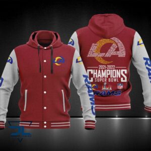 Los Angeles Rams NFL Style Hooded Baseball Jacket For Fan