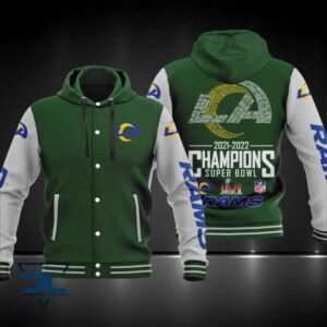 Los Angeles Rams NFL Style Hooded Baseball Jacket For Fan