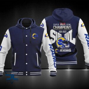 Los Angeles Rams NFL Style Hooded Baseball Jacket For Fan