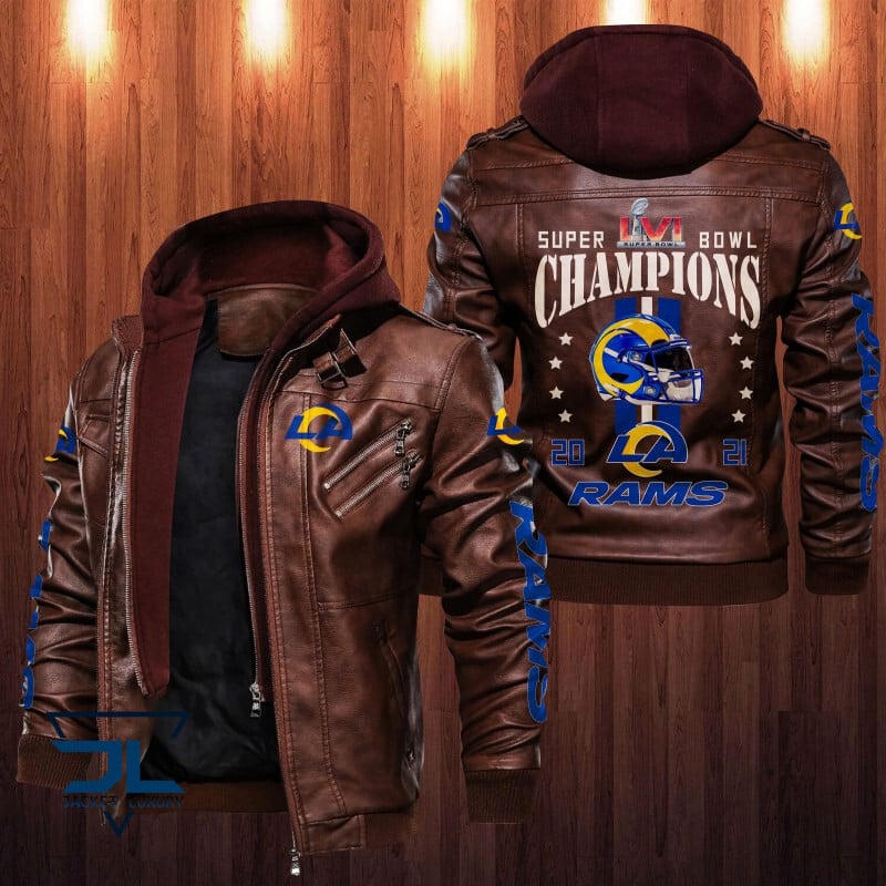 Los Angeles Rams NFL Style Leather Jacket For Fan