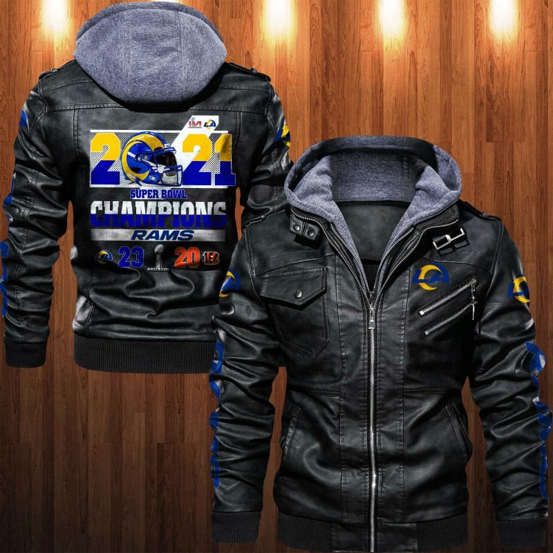 Los Angeles Rams NFL Style Leather Jacket For Fan