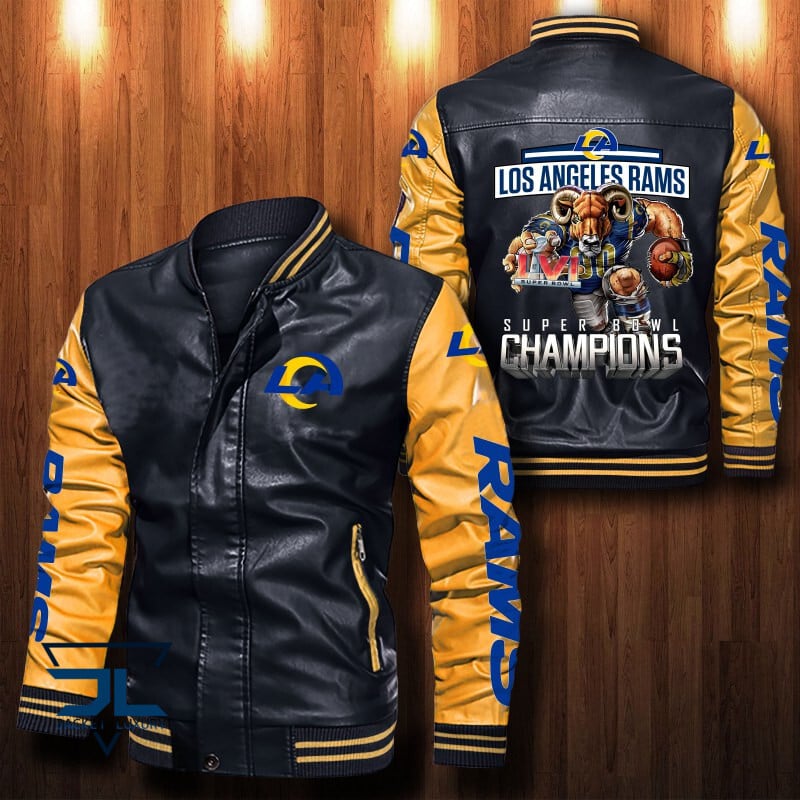 Los Angeles Rams NFL Style Leather Jacket For Fan