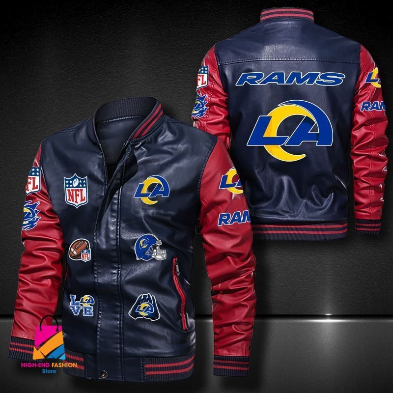 Los Angeles Rams NFL Style Leather Jacket For Fan