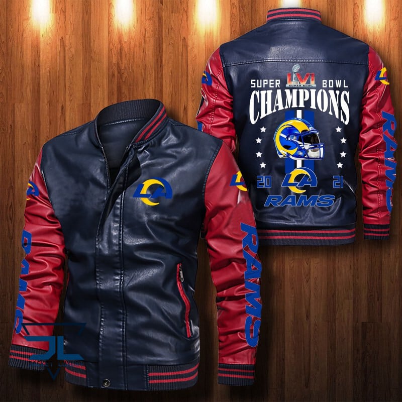 Los Angeles Rams NFL Style Leather Jacket For Fan