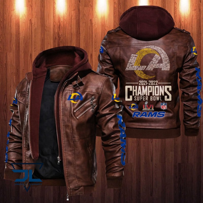 Los Angeles Rams NFL Style Leather Jacket For Fan