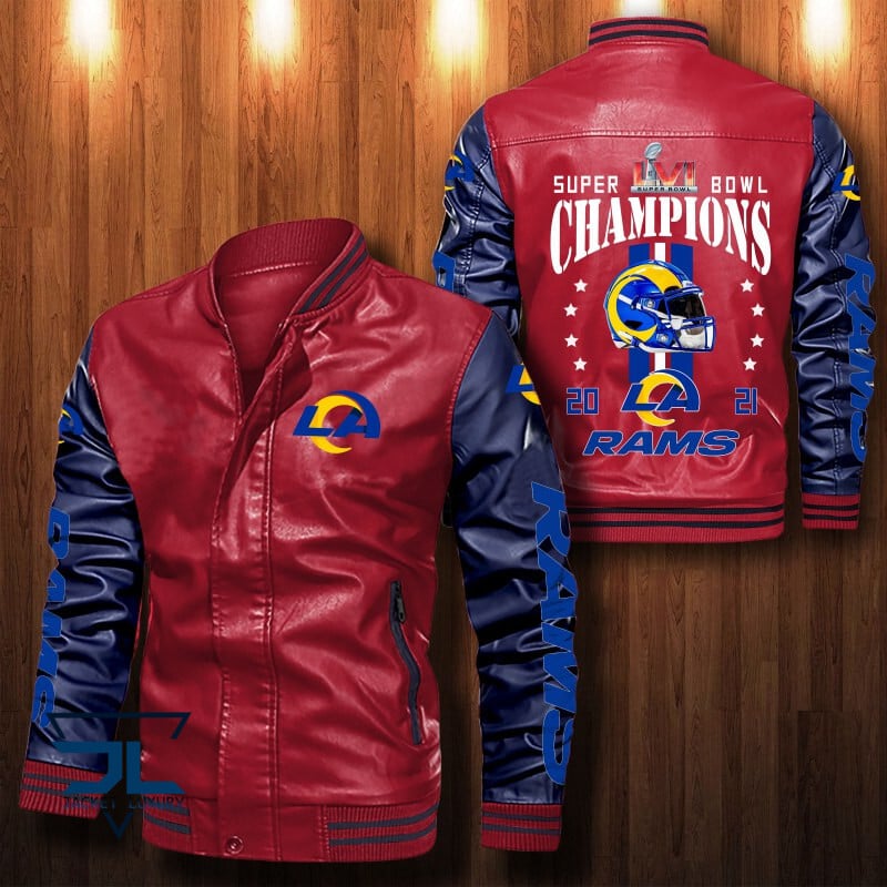 Los Angeles Rams NFL Style Leather Jacket For Fan