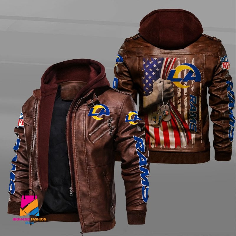 Los Angeles Rams NFL Style Leather Jacket For Fan