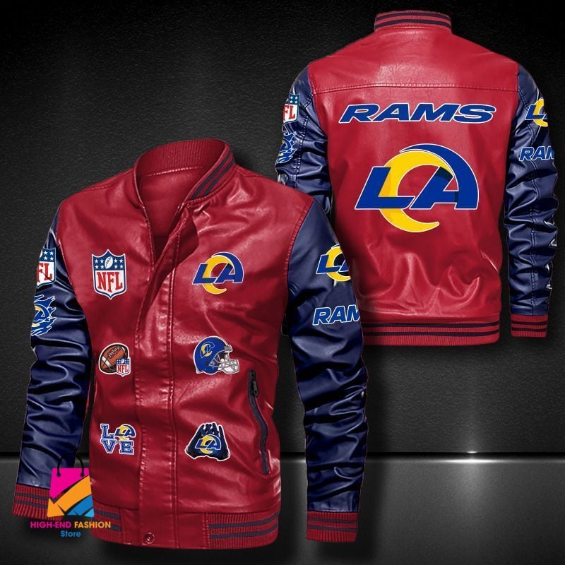 Los Angeles Rams NFL Style Leather Jacket For Fan