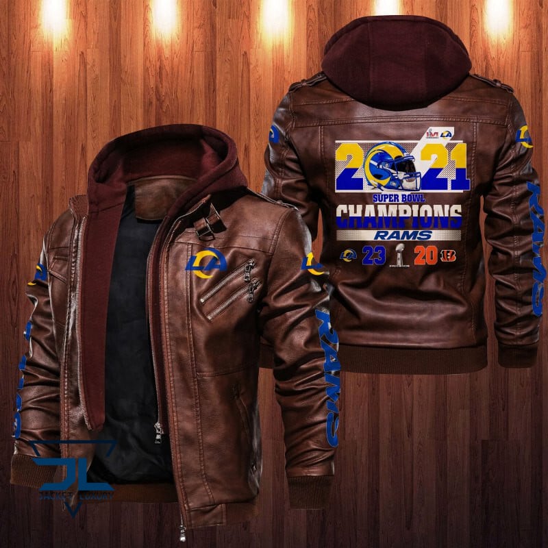 Los Angeles Rams NFL Style Leather Jacket For Fan