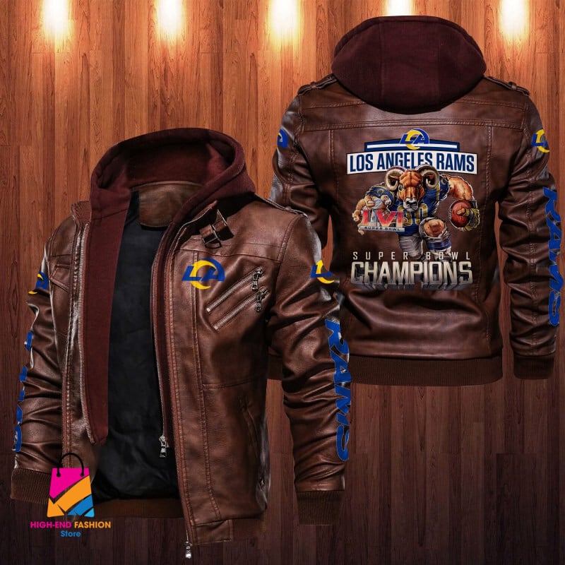 Los Angeles Rams NFL Style Leather Jacket For Fan