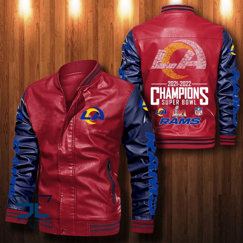 Los Angeles Rams NFL Style Leather Jacket For Fan