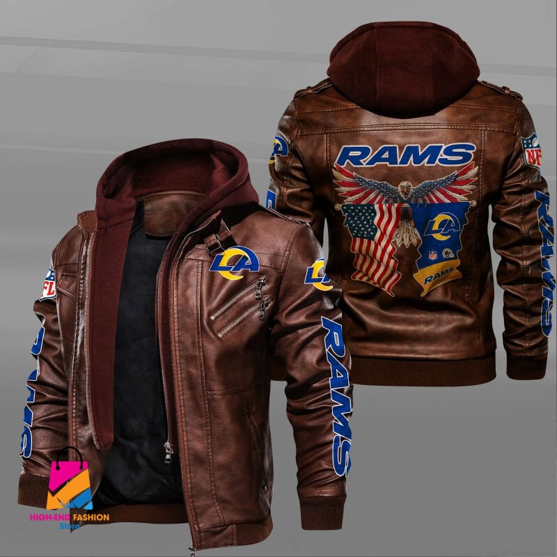 Los Angeles Rams NFL Style Leather Jacket For Fan