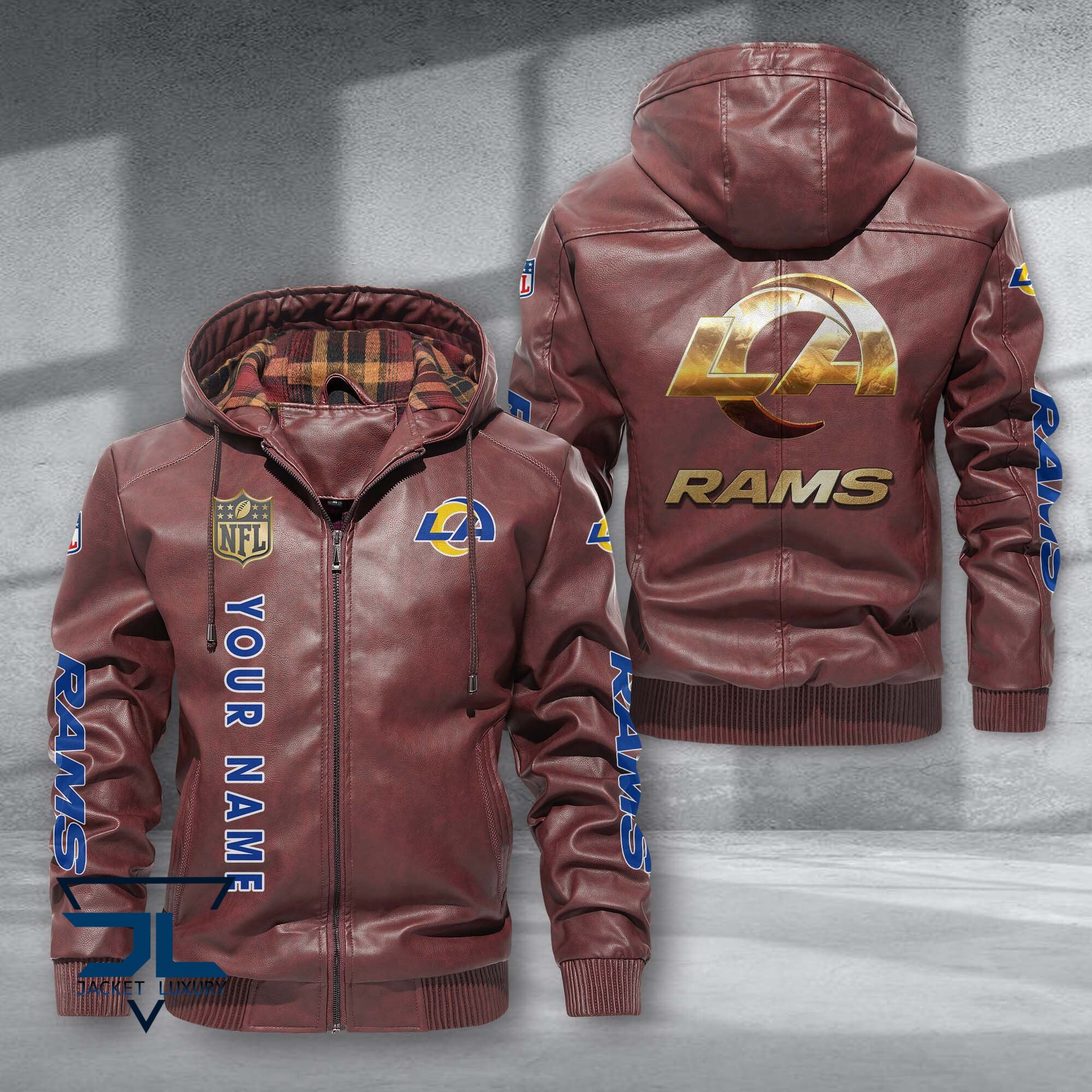 Los Angeles Rams NFL Style Leather Jacket For Fans