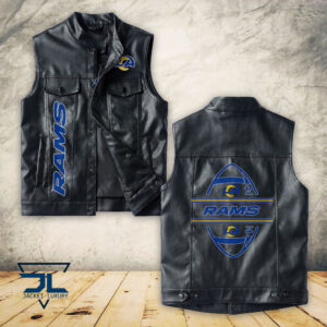 Los Angeles Rams NFL Style Sleeveless Leather Jacket For Fans